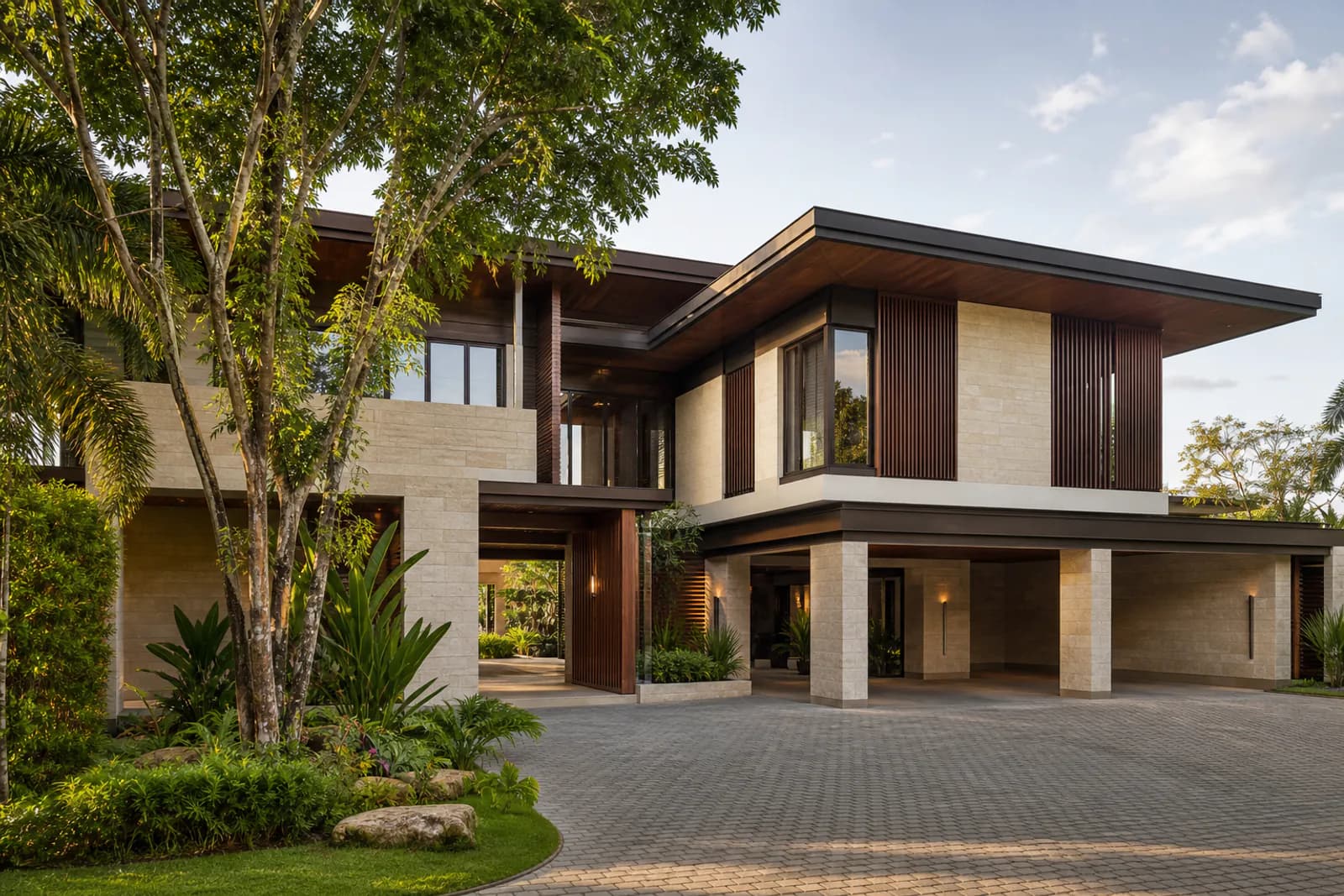 Demo architectural visualization of the North Ridge House exterior